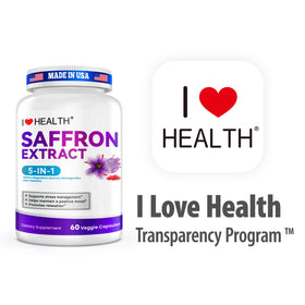 I LOVE HEALTH Complément Alimentaire Safran 88,5mg capsules en gros plan