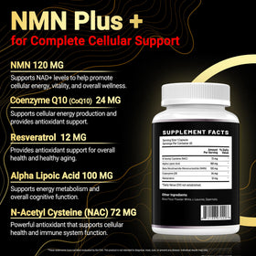I LOVE HEALTH NMN Complex Plus+ capsules en gros plan