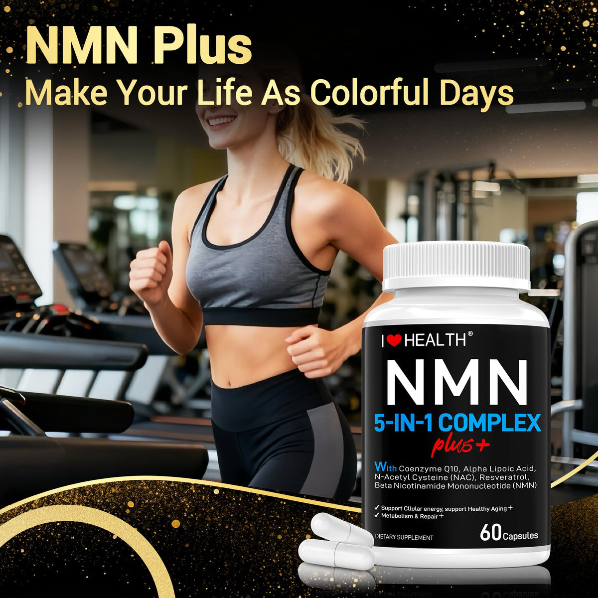 I LOVE HEALTH NMN Complex Plus+ sur fond neutre
