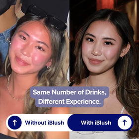 iBLUSH comprimés anti-rougeurs présentation sur table