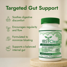 IBS Clear capsules sur une table