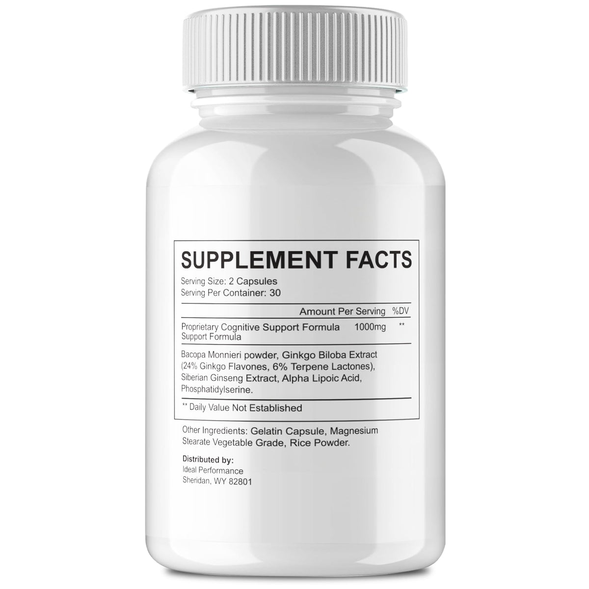 IDEAL PERFORMANCE capsules Memopezil 60 capsules vue de côté