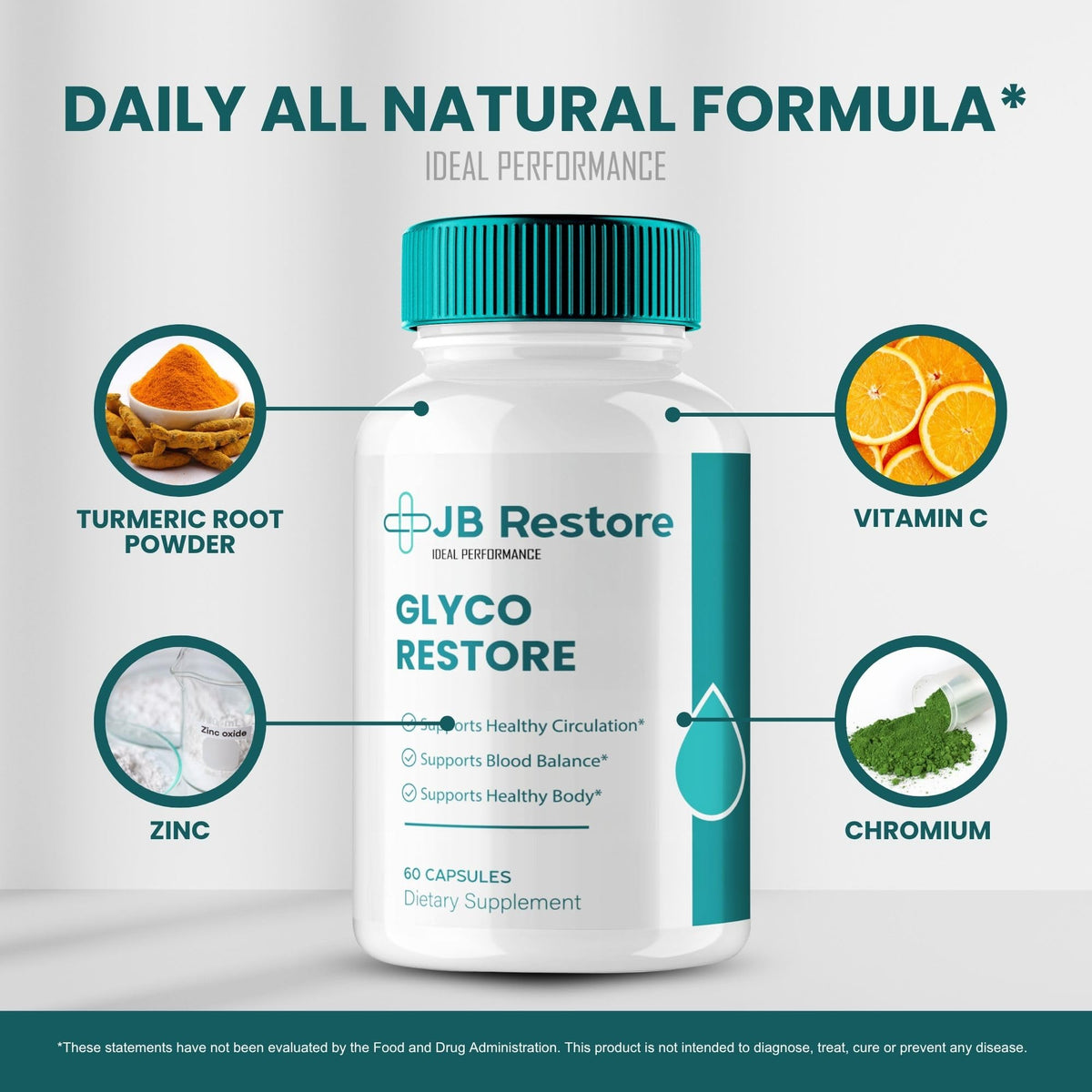 IDEAL PERFORMANCE JB Restore Glyco Restore, gélules sur fond blanc