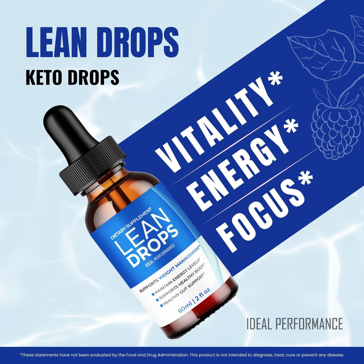 IDEAL PERFORMANCE Lean Drops 259g avec gouttes visibles