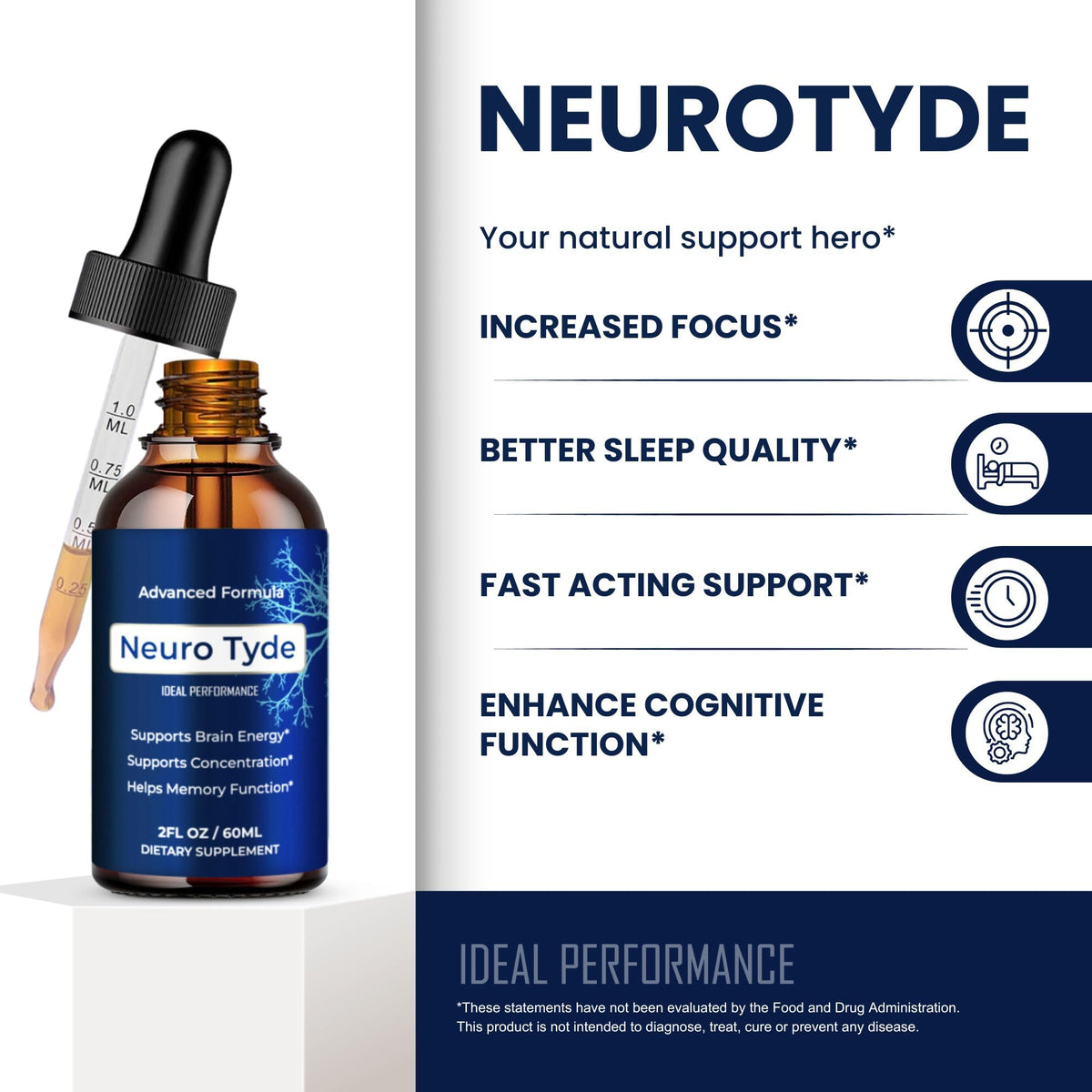 IDEAL PERFORMANCE NeuroTyde Drops 5 Pack Compléments Alimentaires