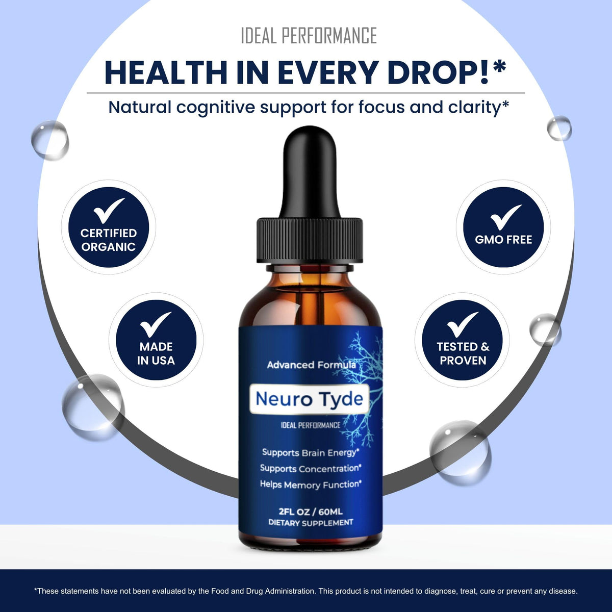 IDEAL PERFORMANCE NeuroTyde Drops 5 Pack Compléments Alimentaires