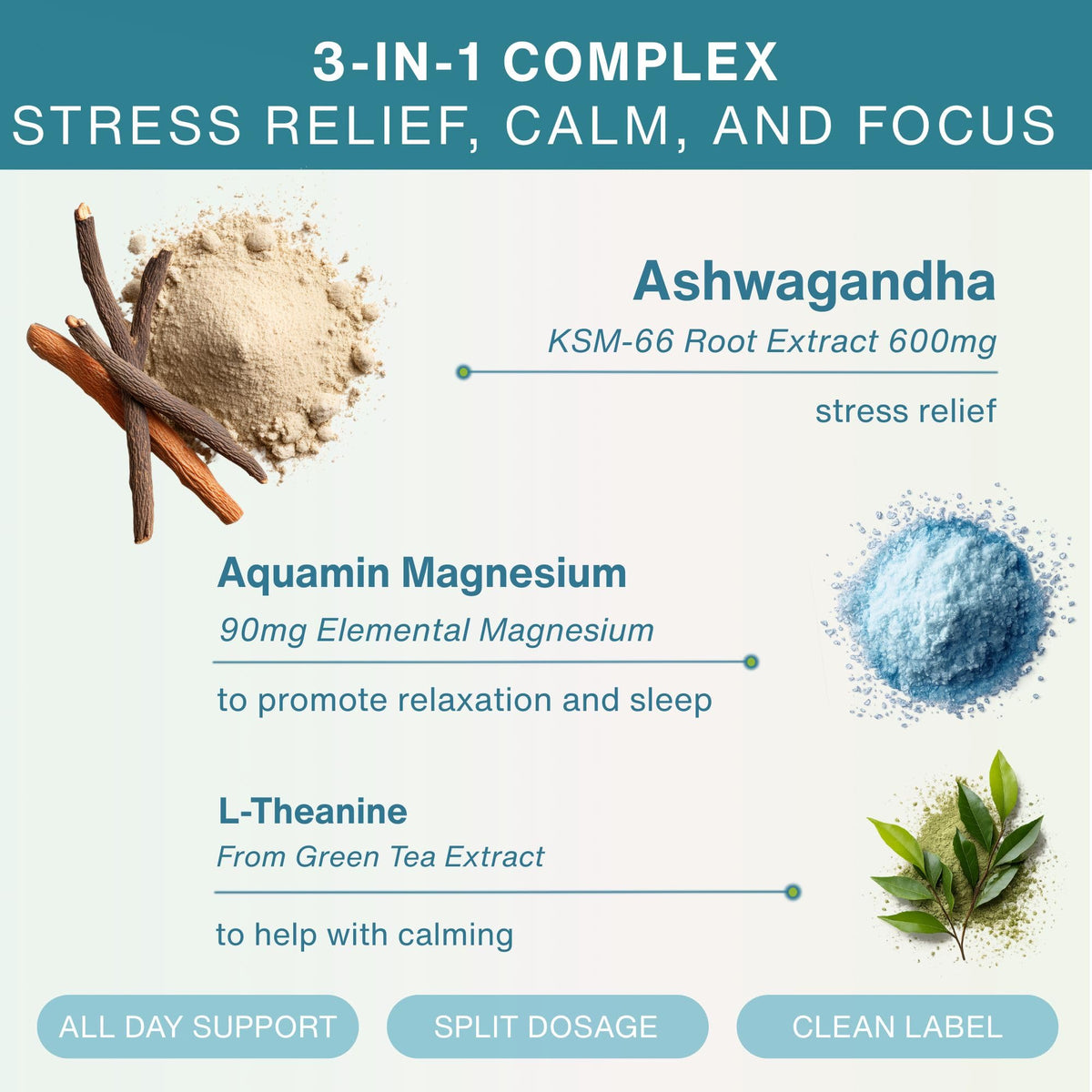 Igennus Ashwagandha KSM-66 600mg étiquette avec ingrédients