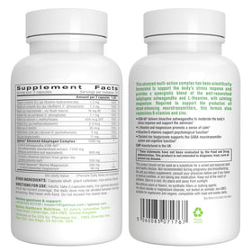 Igennus Ashwagandha KSM-66 600mg ingrédients sous forme de tableau