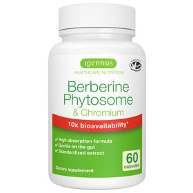 Igennus Berberine Phytosome 550mg avec Chrome, 60 capsules, vue avant