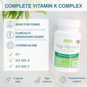 Igennus Complexe de Vitamine K 90 Capsules, vue arrière