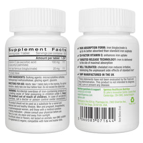 Igennus Fer Bisglycinate 20mg 180 comprimés, emballage
