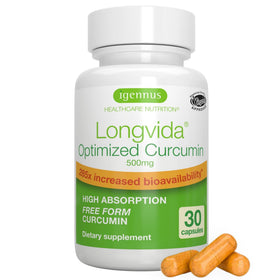 Igennus Longvida Curcumin 500mg 30 capsules packaging front view