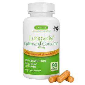 Igennus Longvida Curcumin 500mg boîte de 90 capsules vue avant