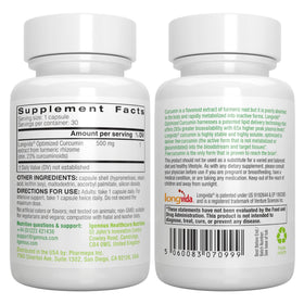 Igennus Longvida Curcumin 500mg capsules in a hand