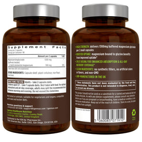 Igennus Magnésium Glycinate 380mg 180 capsules avec des ingrédients
