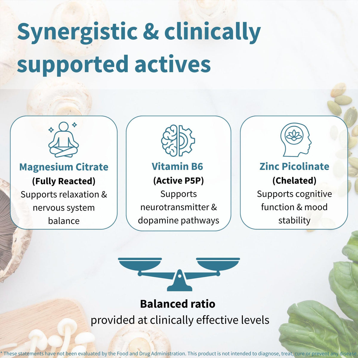 Igennus Neurobalance Zinc Magnésium B6 vu de côté sur une table