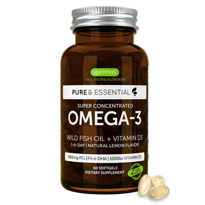 Igennus Omega-3 rTG capsule sur fond blanc