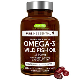 Igennus Omega 3 rTG Huile de Poisson 1360mg gélules front view