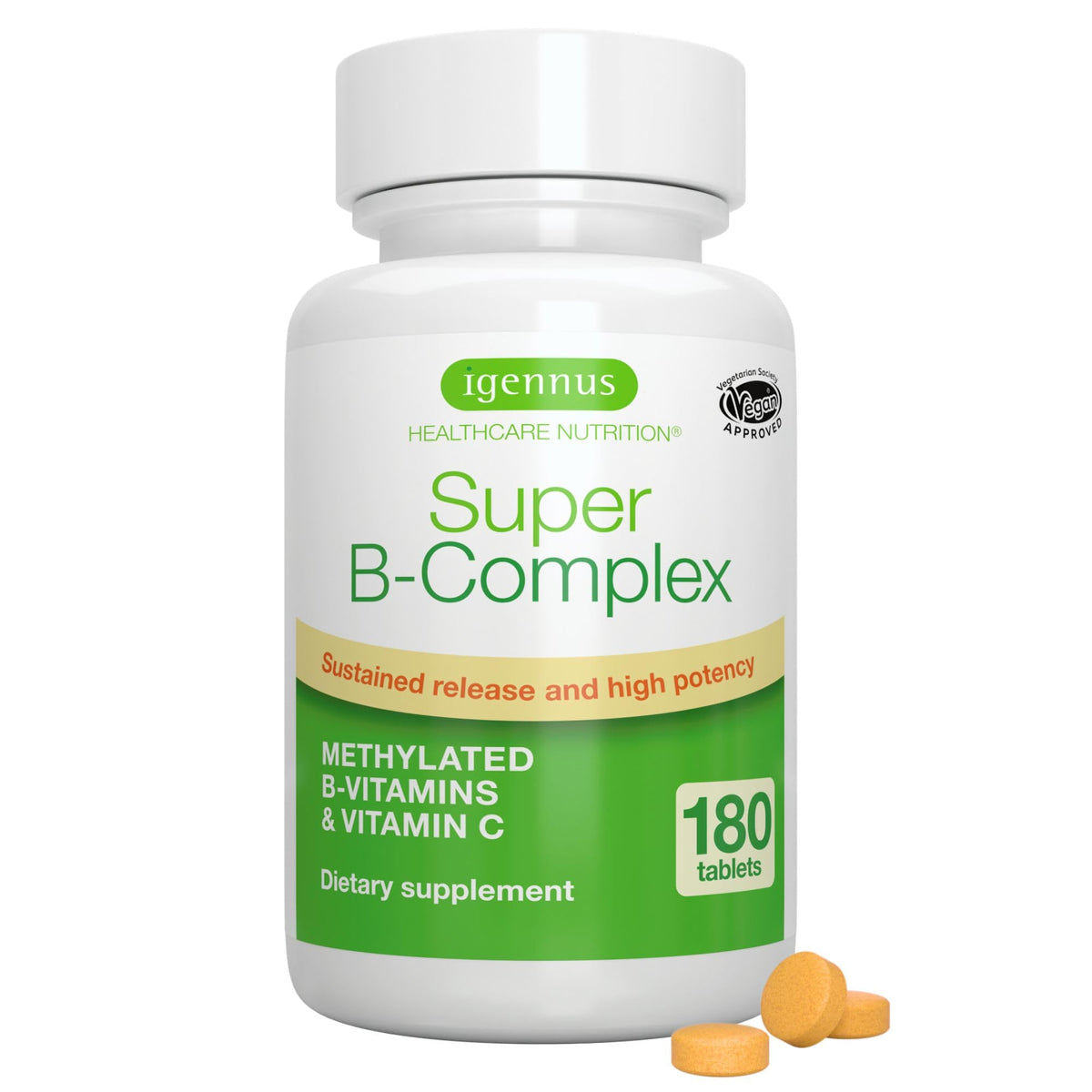 Igennus Super B-Complex 30g comprimés de vitamines B méthylées