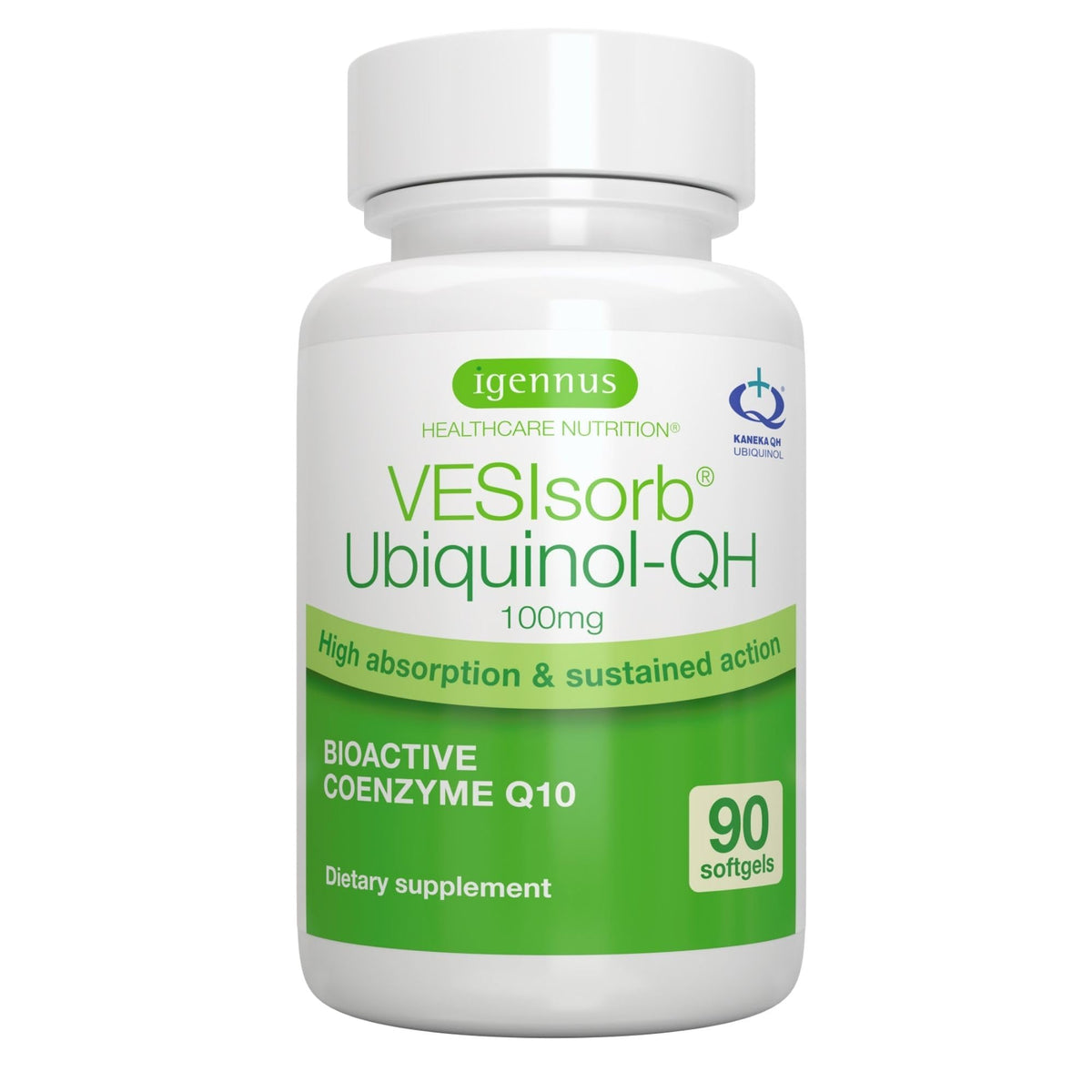 Igennus Ubiquinol 100mg boîte avant vue avec étiquette