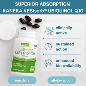 Igennus Ubiquinol 100mg gélules softgels en gros plan
