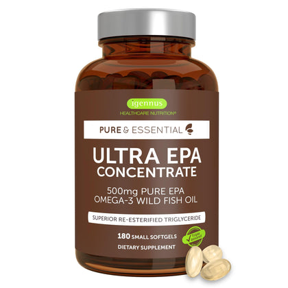 Igennus Ultra EPA Omega 3 500mg gélules de poisson vue de face