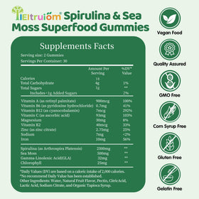IIEltruiom Gummies Super Greens 2500mg ingrédients