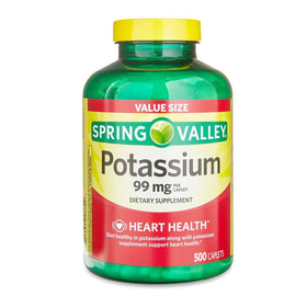 ikj caplets de potassium 99 mg, vue arrière de l'emballage