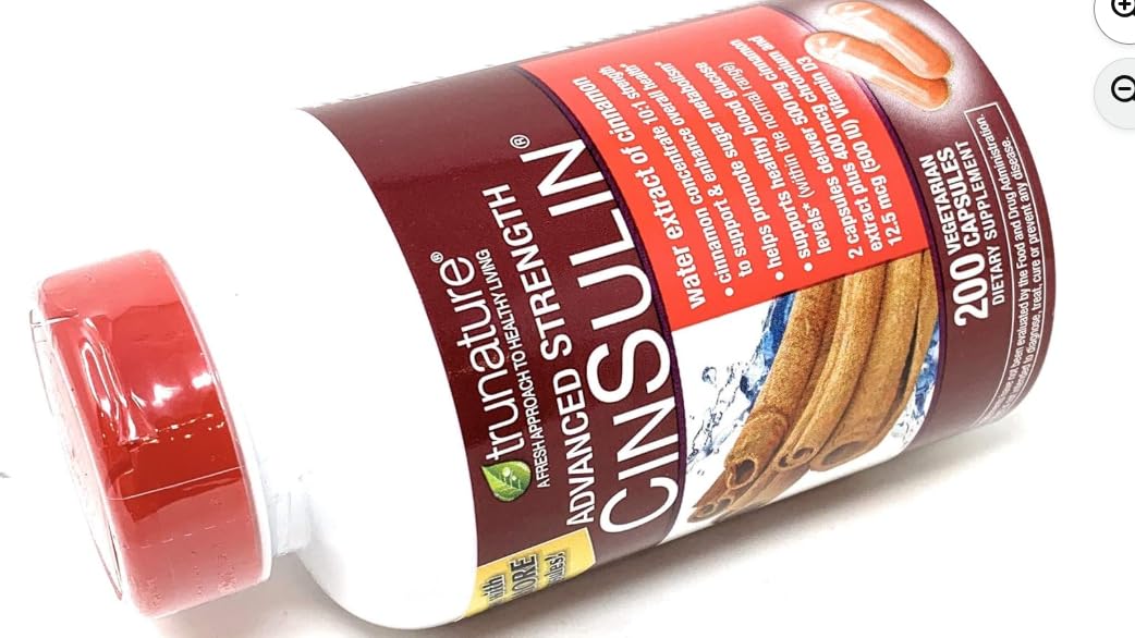 IKJ Cinsulin Avancé 500 Mg Cannelle et ingrédients sur l'emballage
