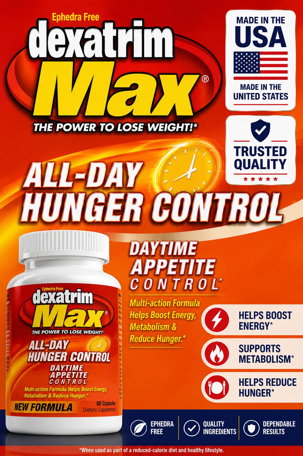 ILIOS Dexatrim Max 60 capsules sur une surface en bois