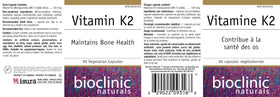 Illustration de Bioclinic Naturals Vitamine K2 100 mcg gélules