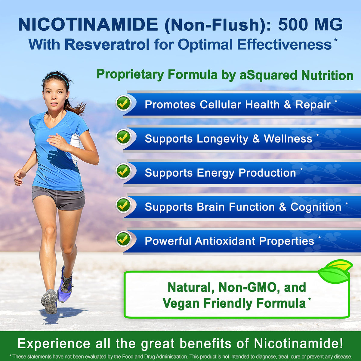 Illustration des bénéfices du Nicotinamide et Resvératrol