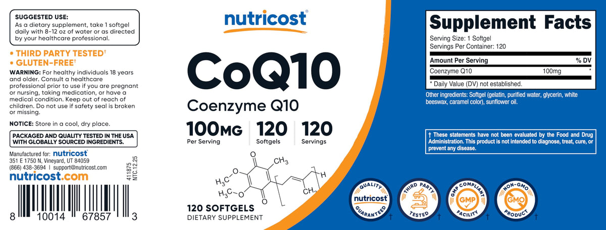 Illustration des bienfaits de CoQ10 sur une table
