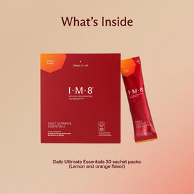 IM8 Daily Essentials Poudre Citron & Orange boisson préparée