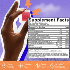Image de plusieurs SAM+LEO Gummies Énergétiques sur fond coloré