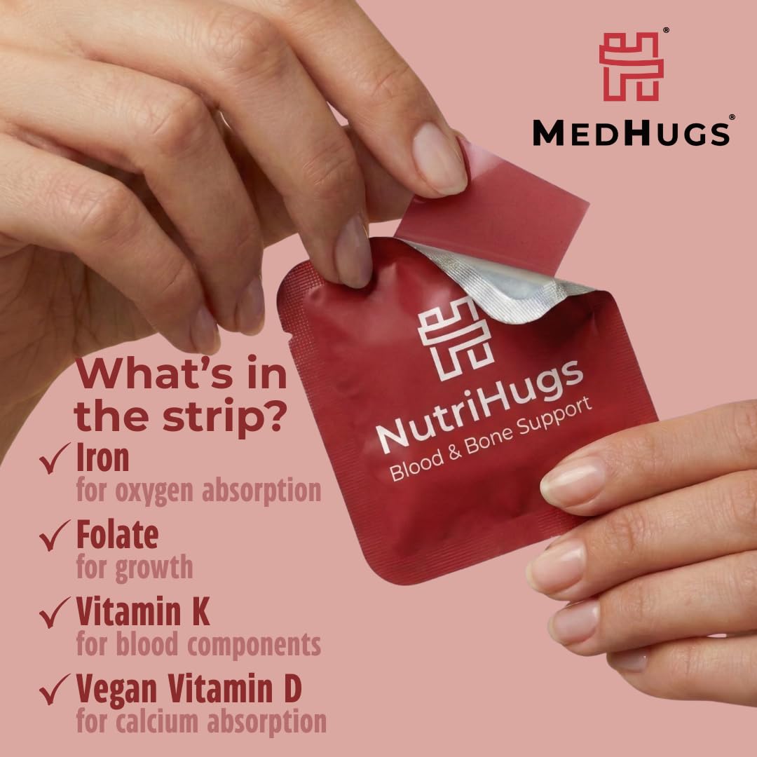 Image des bandes orales MedHugs NutriHugs prêtes à être utilisées