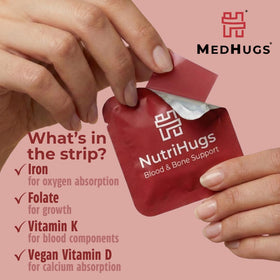 Image des bandes orales MedHugs NutriHugs prêtes à être utilisées