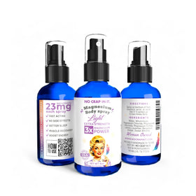 Image du spray de magnésium glycinate No Crap In It sur une table