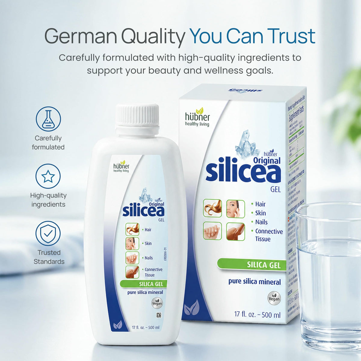Image lifestyle du Gel de Silicea Pur de hübner dans une salle de bain