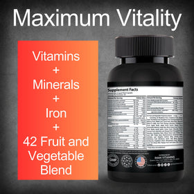 Iman Vitamins Multivitamines Halal Complètes 60 capsules ouvertes