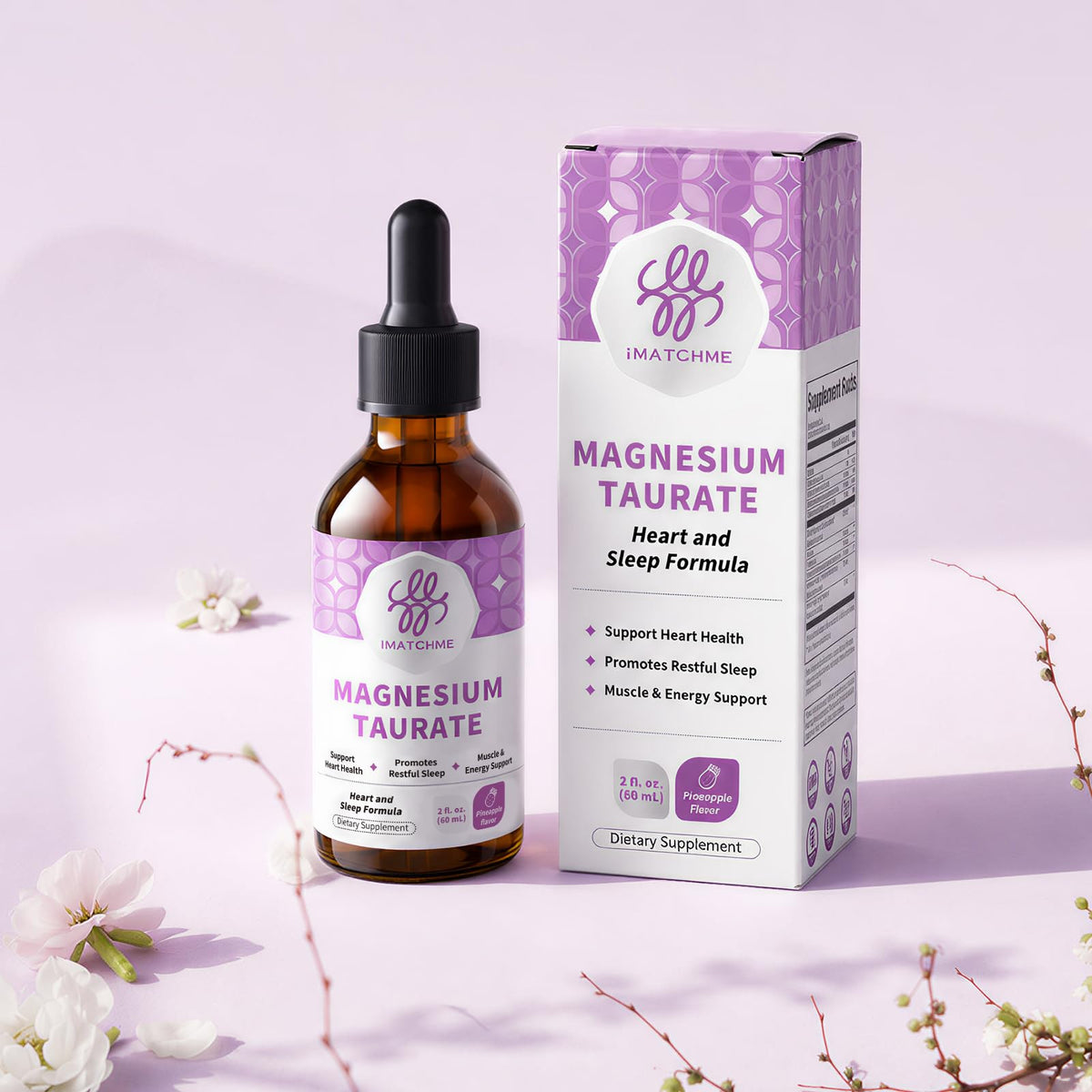 iMATCHME Gouttes de Magnésium Taurate 60 ml arrière