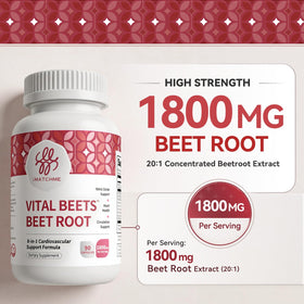 iMATCHME Vital Beets 2 Pack capsules de betterave 1800mg vue de dos