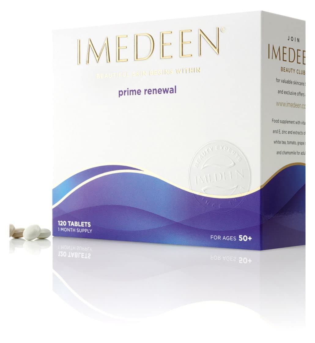 Imedeen Renewal 360 comprimés sur un fond neutre