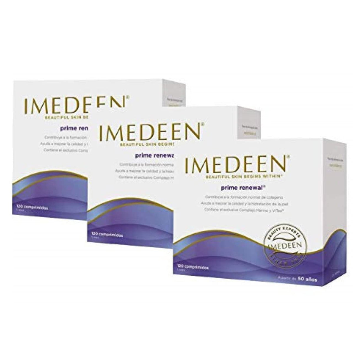 Imedeen Renewal comprimés avec vue rapprochée sur le produit