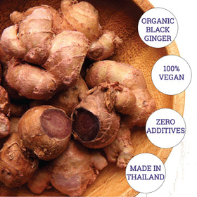 Incas Black Ginger capsules avec arrière-plan naturel