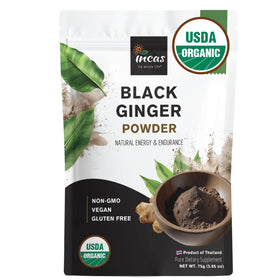 Incas Poudre de Gingembre Noir 100% Bio 82g vue de face