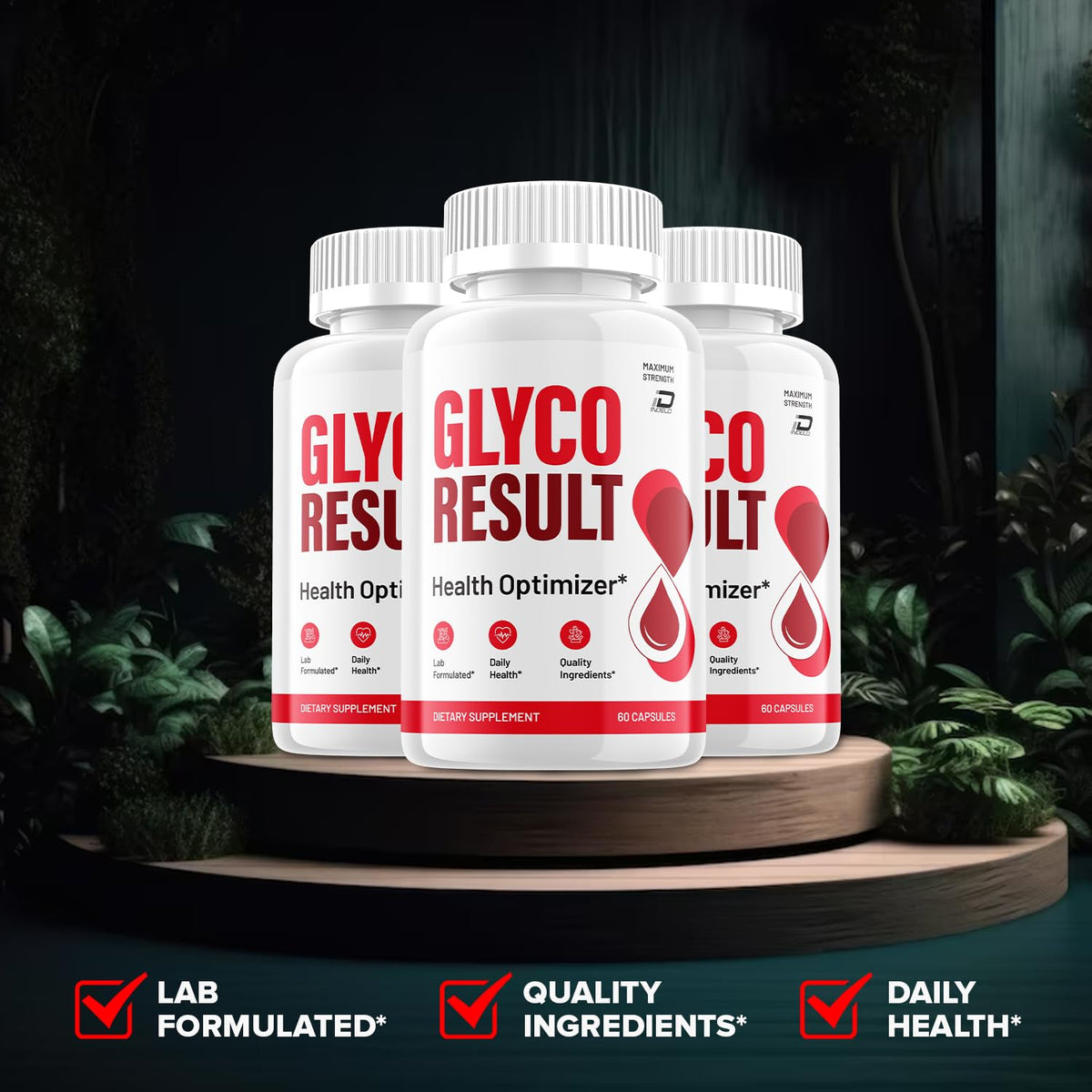 Indelo Glyco Result Capsules étiquette avec informations nutritionnelles