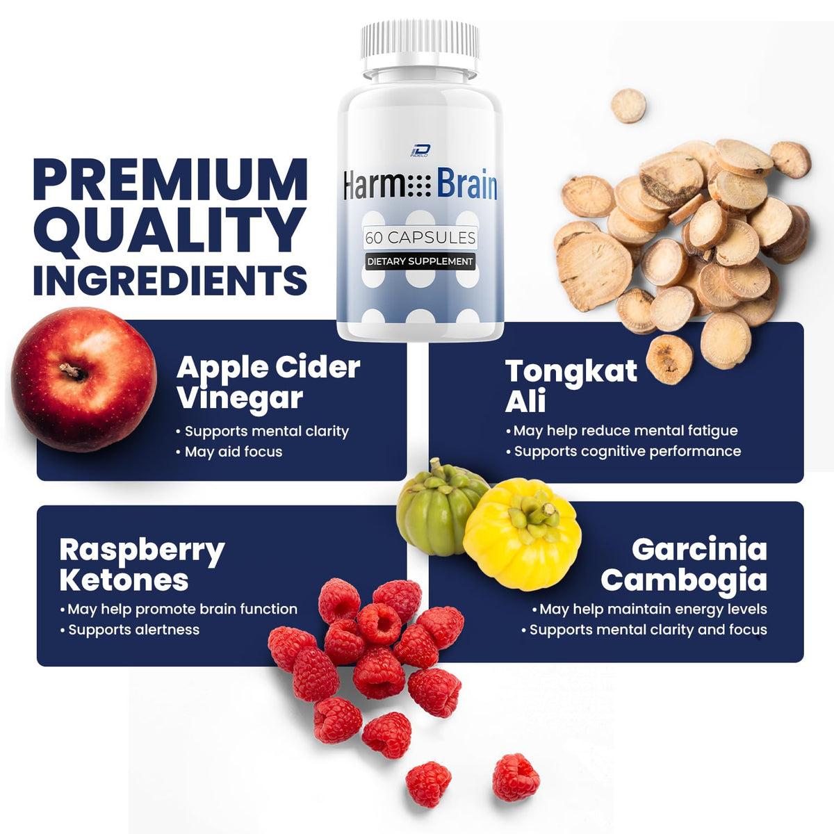 Indelo Harm Brain bouteilles sur fond blanc