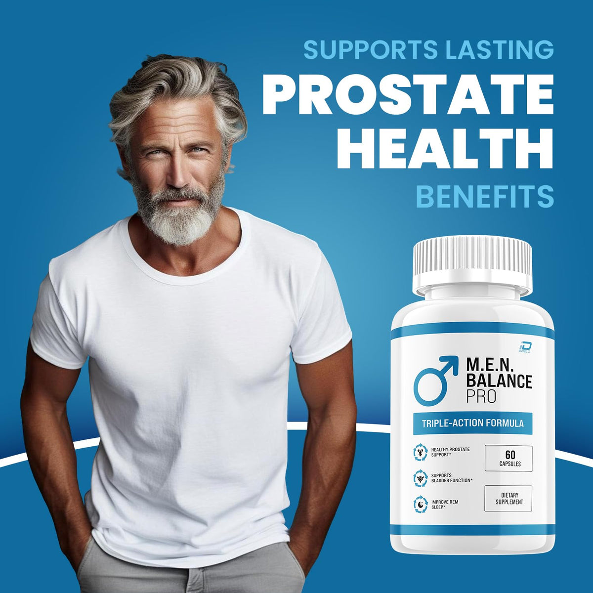Indelo M.E.N Balance Pro 180 capsules, présentation sur fond blanc