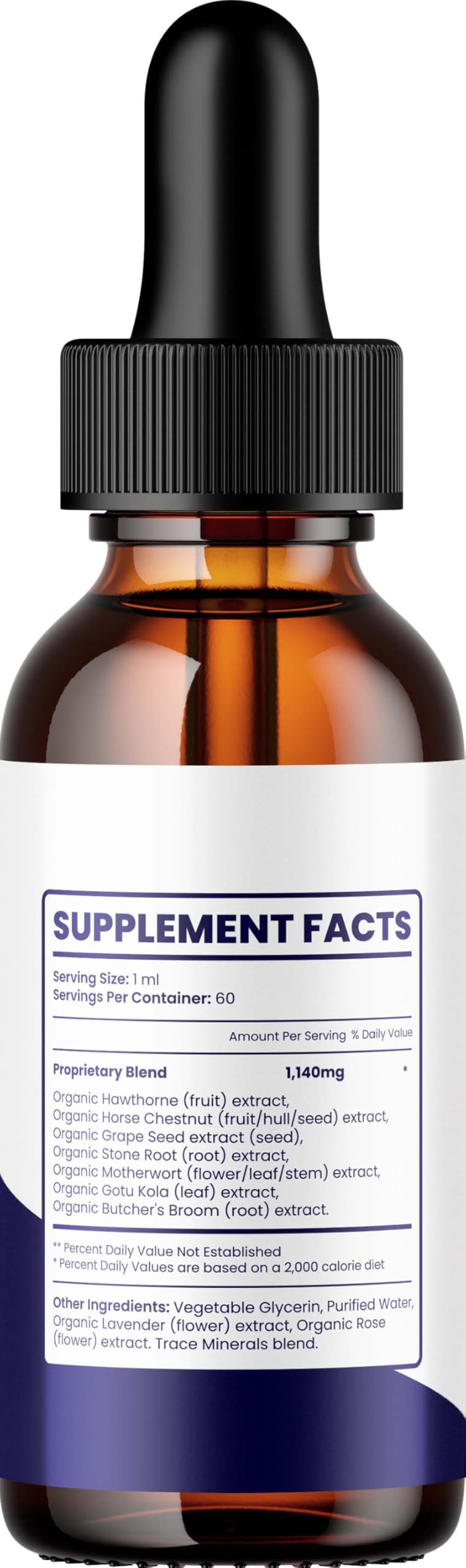 Indelo Neurodyne Liquid Drops avec ingrédients naturels en arrière-plan